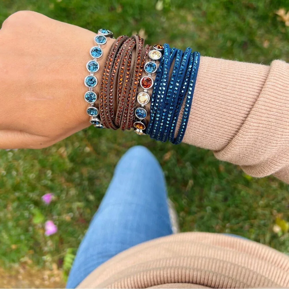 MONTANA BLUE Ice Bracelet by‎ Touchstone Crystal by Swarovski ✨ New in box